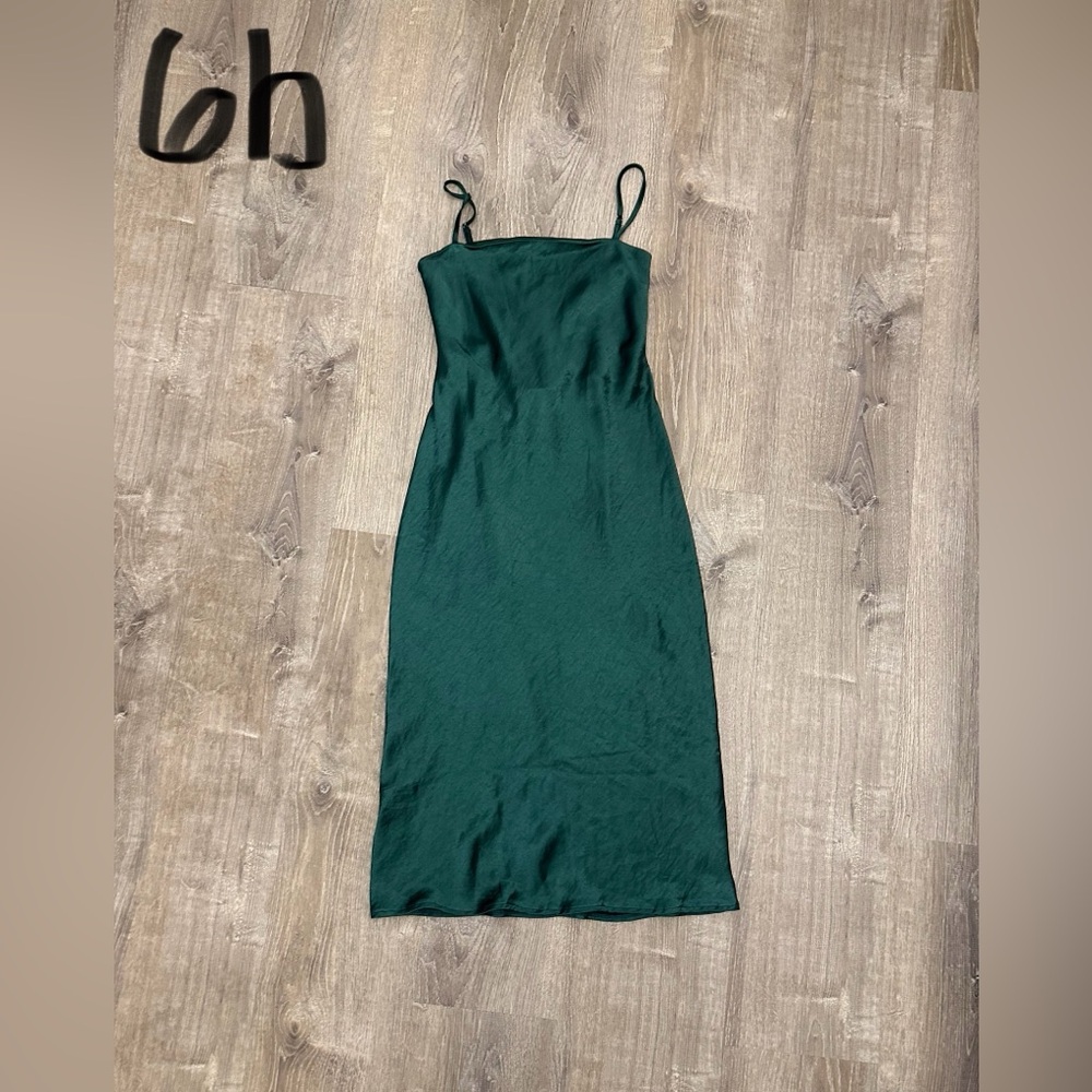 Hello Molly Emerald Green Midi Slip Dress